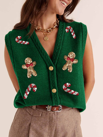 christmas sequin vest
