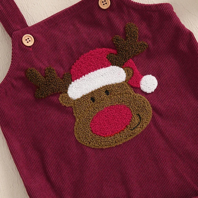 christmas corduroy overalls