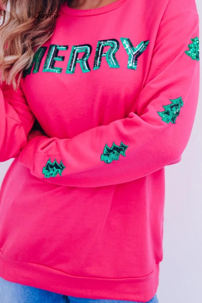 merry sequin long sleeve top - basil boutique