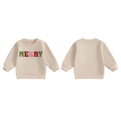 mama + mini merry matching crew sweatshirts