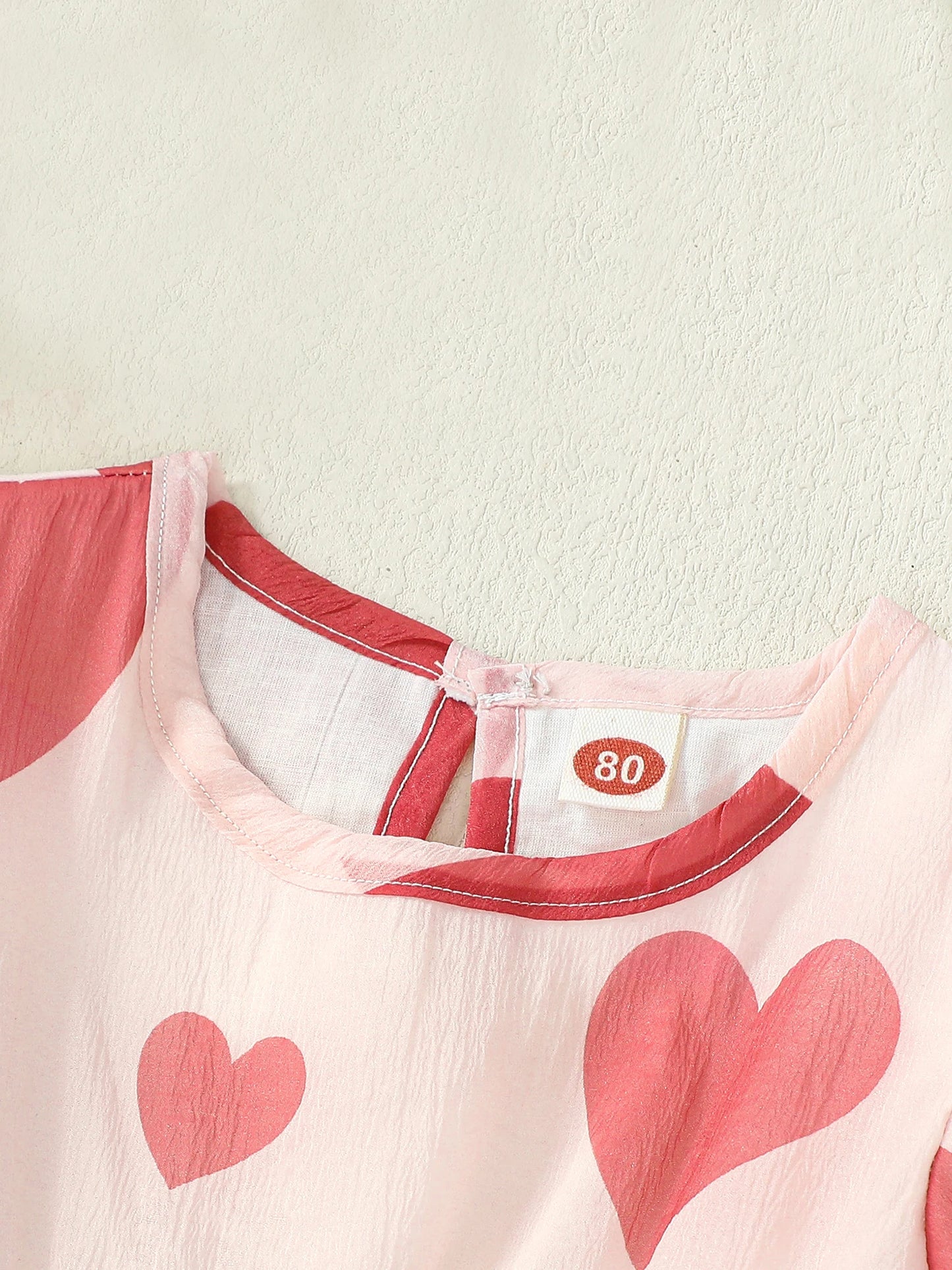 heart puff sleeve kids dress