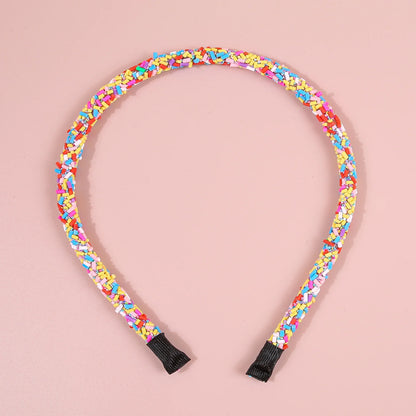 1/4pcs Sparkly Hairbands Cute Girls Headbands Girls Ice Cream Colors Headbands Kids Children Party Decoration Headwear