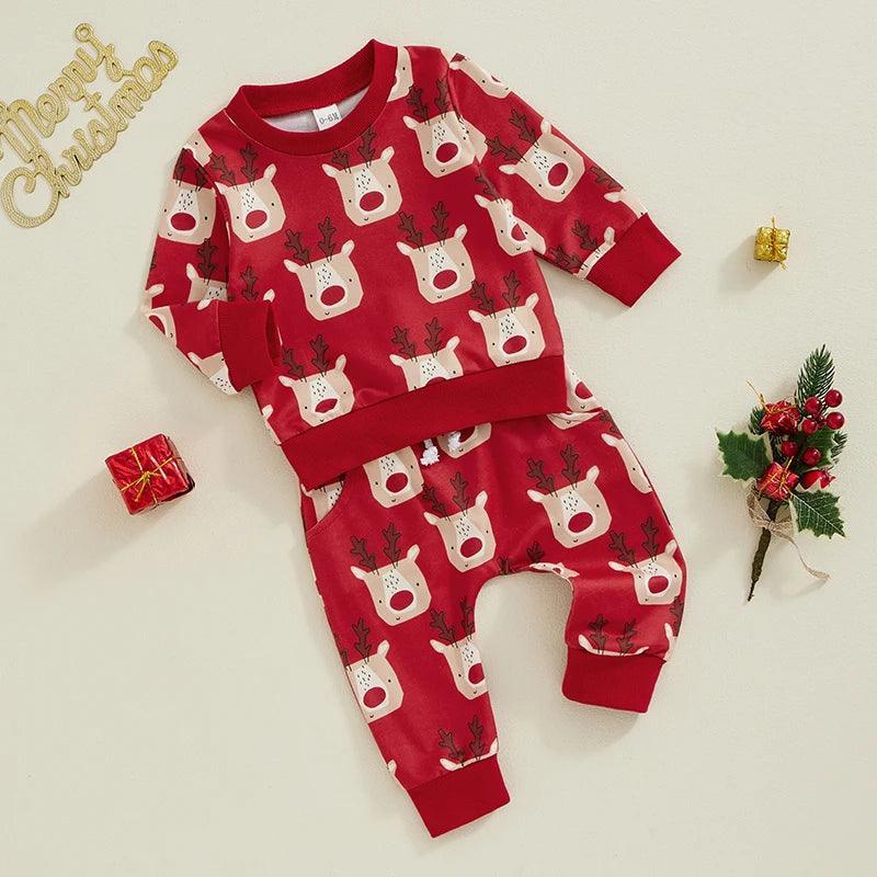 reindeer kids outfit - basil boutique