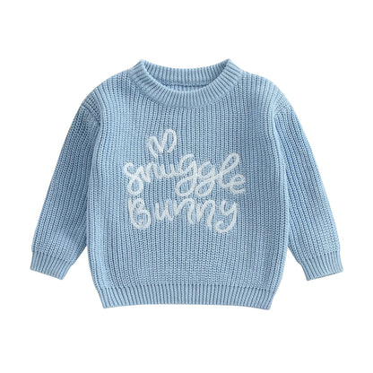 easter bunny knit kids crew sweater