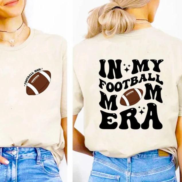 in my football mom era graphic t-shirt - basil boutique