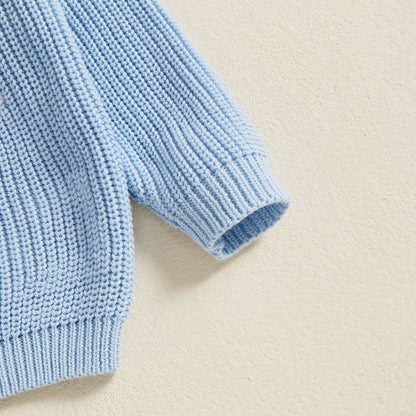 hippity hoppity knit kids crew sweater