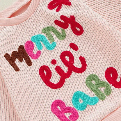 merry lil' babe kids crew sweatshirt - basil boutique