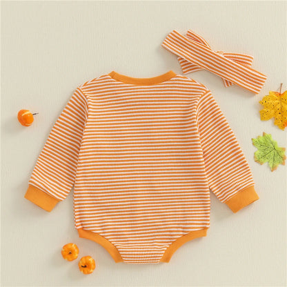 spooky season striped kids onesies