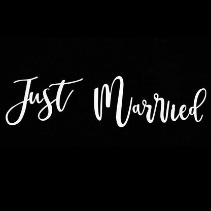 just married car sticker - basil boutique