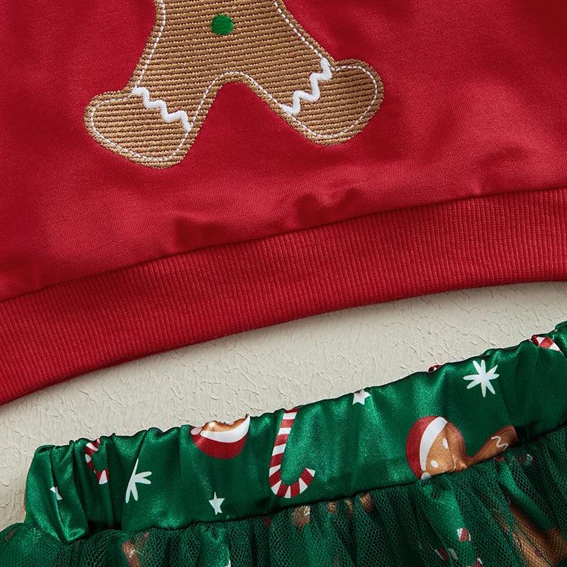 gingerbread cookie kids outfit - basil boutique