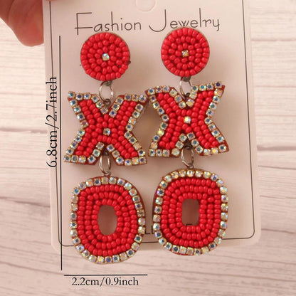 xo beaded earrings - basil boutique