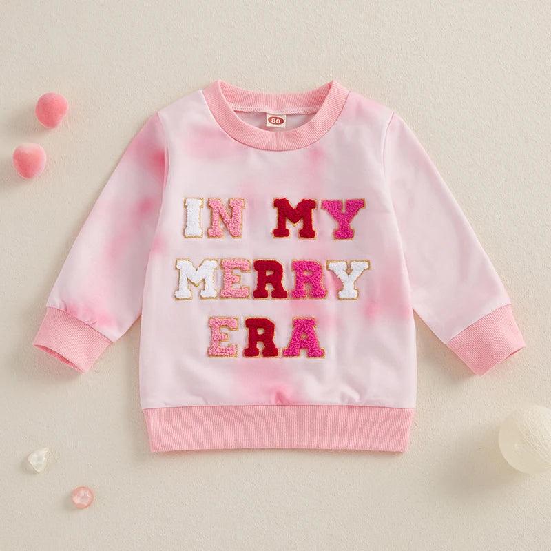 in my merry era kids crew sweatshirt - basil boutique