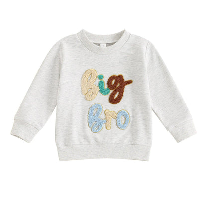 big bro script kids crew sweatshirt - basil boutique