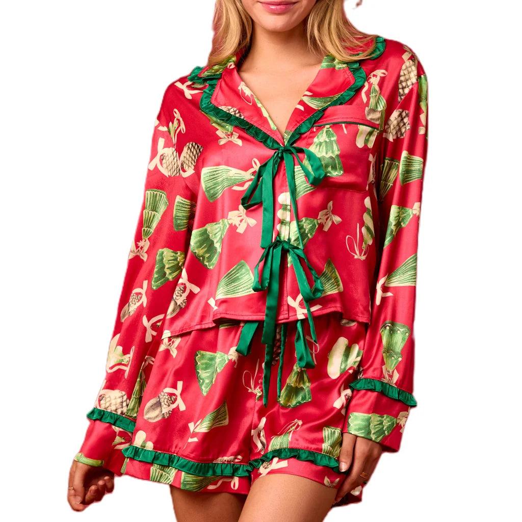 christmas tree pajamas - basil boutique