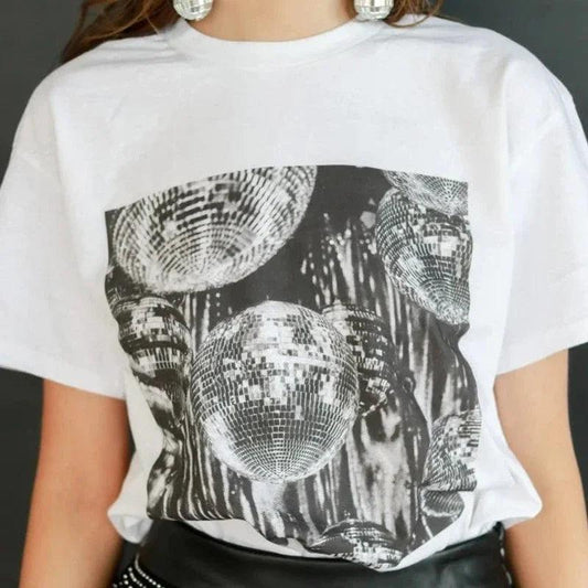 disco ball t-shirt - basil boutique