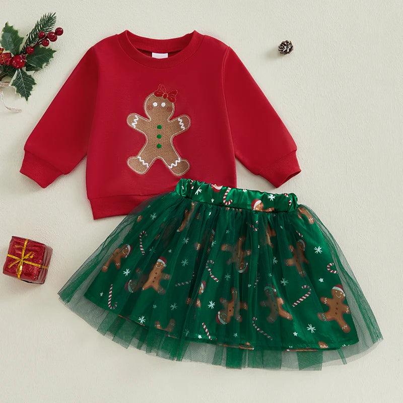 gingerbread cookie kids outfit - basil boutique