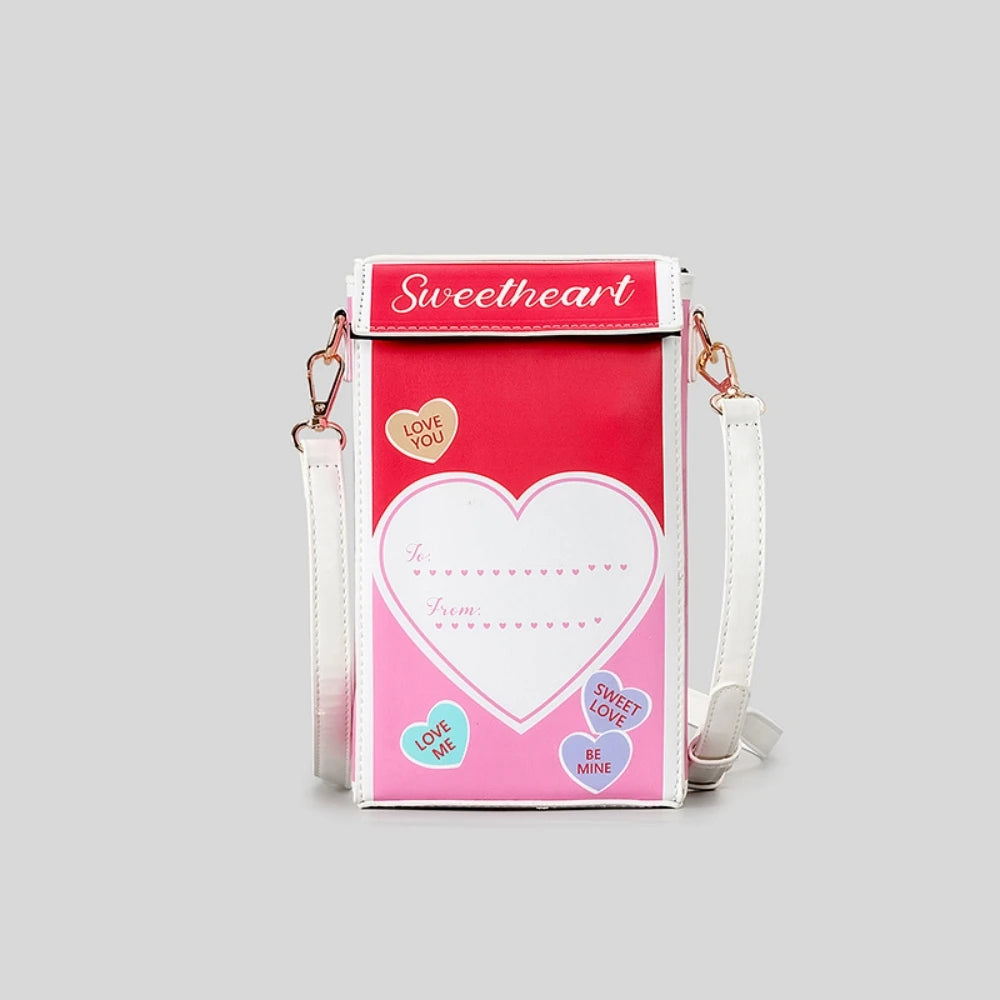 sweethearts candy crossbody bag