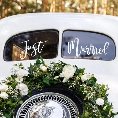 just married car sticker - basil boutique