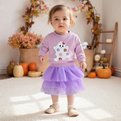 grovvy ghost tulle kids outfit