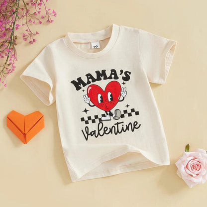 mama's valentine kids t-shirt