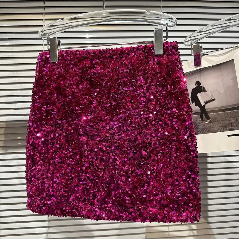 fashion sequin mini skirt - basil boutique