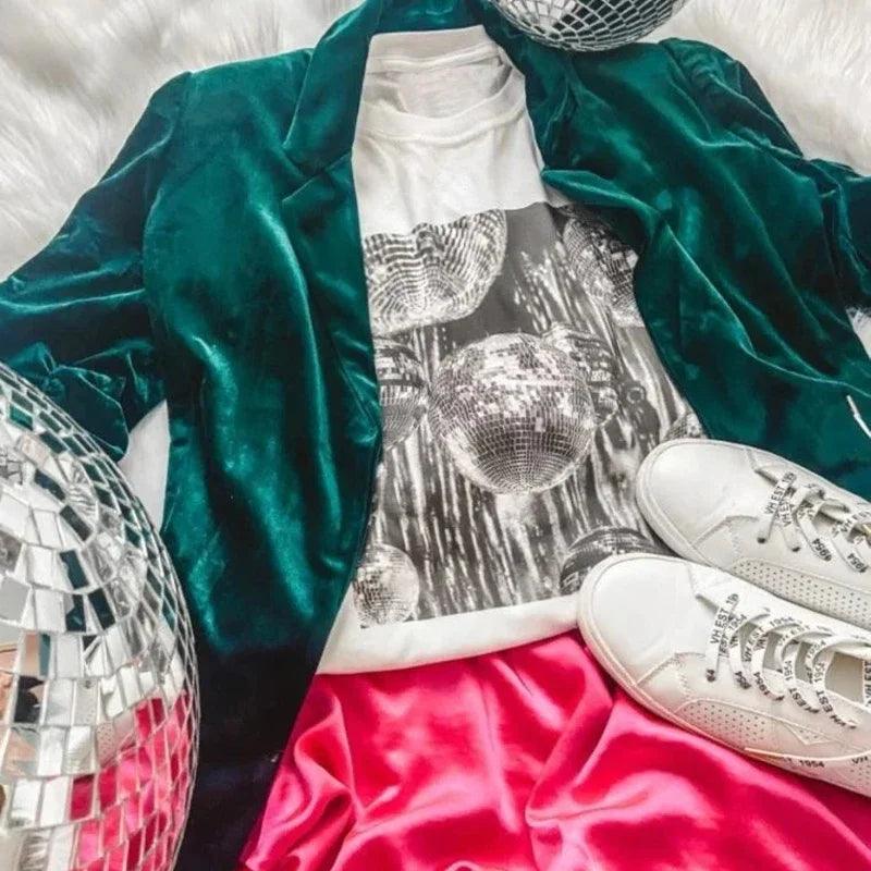 disco ball t-shirt - basil boutique