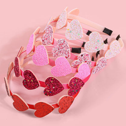 heart glitter headbands