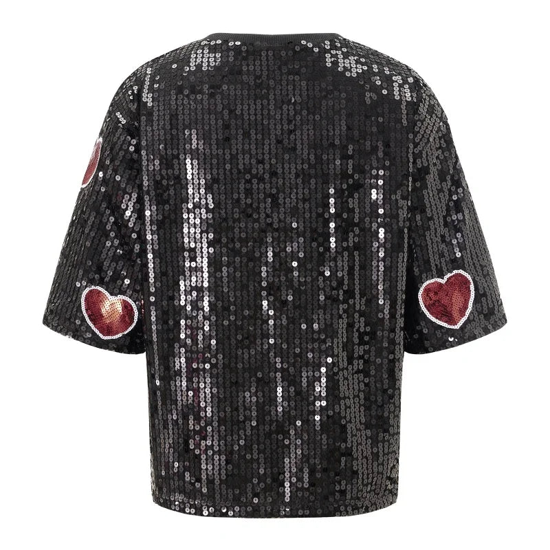love is all around sequin top