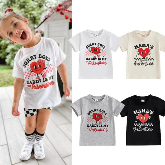 mama's valentine kids t-shirt