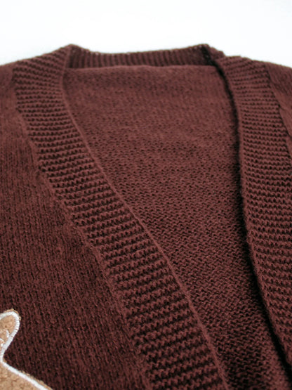 gingerbread cookie knit cardigan