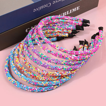 1/4pcs Sparkly Hairbands Cute Girls Headbands Girls Ice Cream Colors Headbands Kids Children Party Decoration Headwear