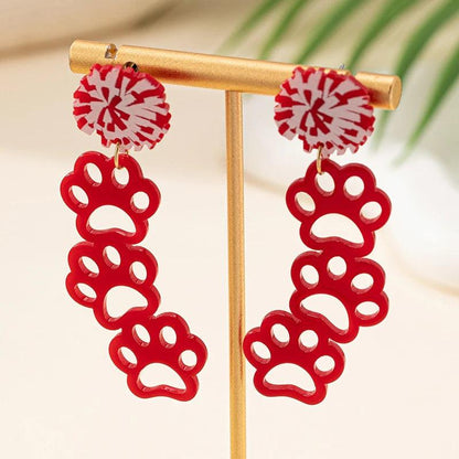 animal paw drop earrings - basil boutique