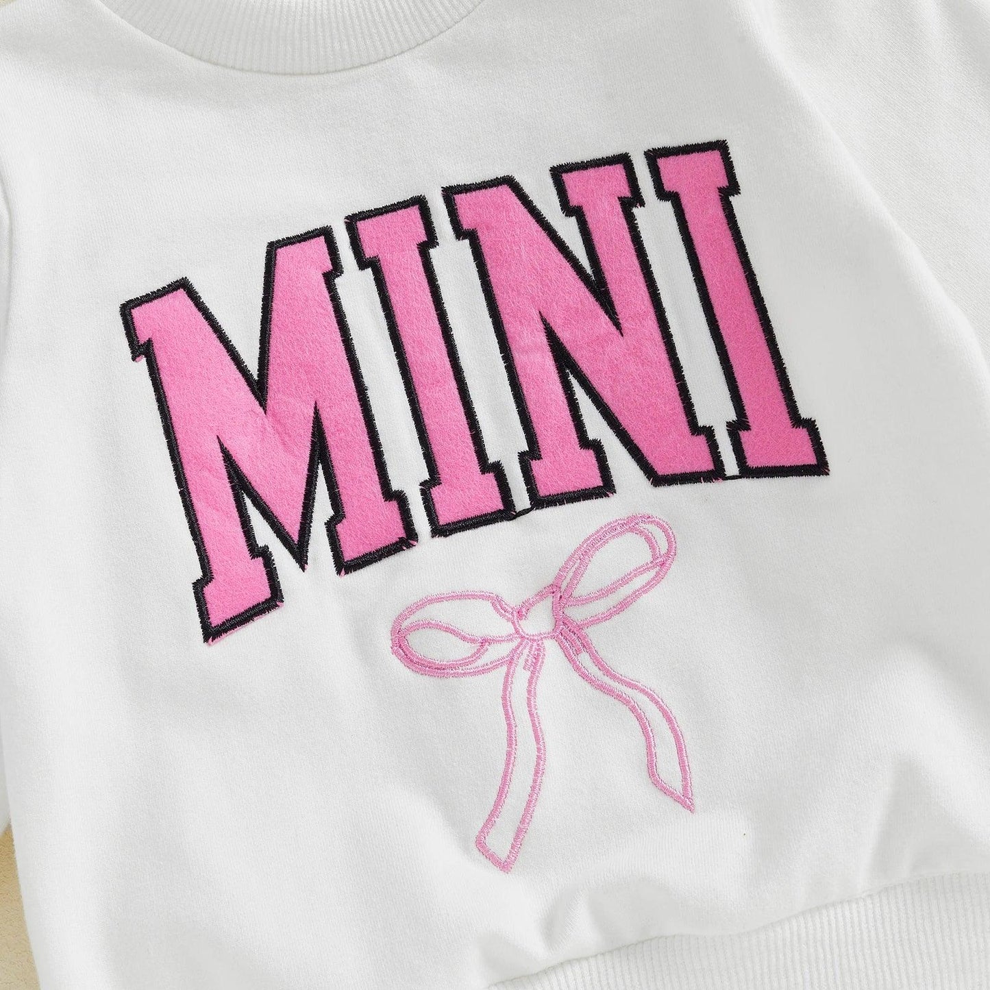 mama + mini bow matching crew sweatshirts