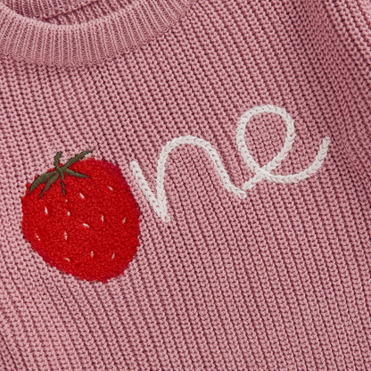 strawberry one kids knit crew sweater