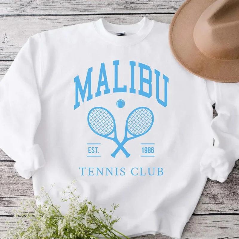 malibu tennis club crew sweatshirt - basil boutique