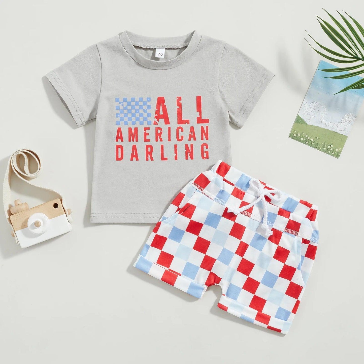 all-american darling + dude matching set - basil boutique