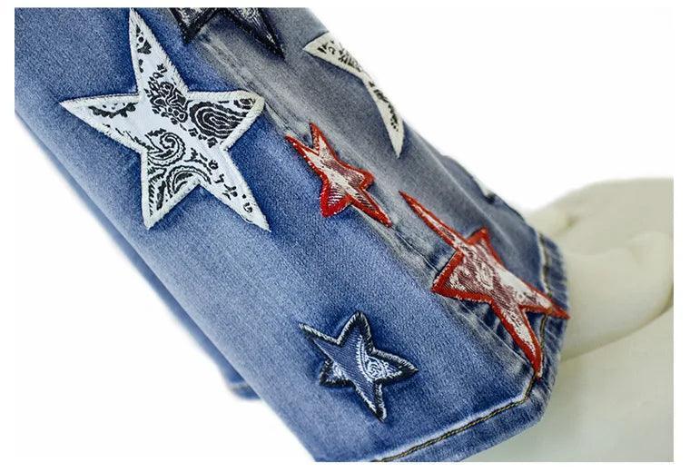 all i see are stars flare jeans - basil boutique