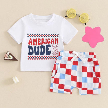 american dude checkered outfit - basil boutique