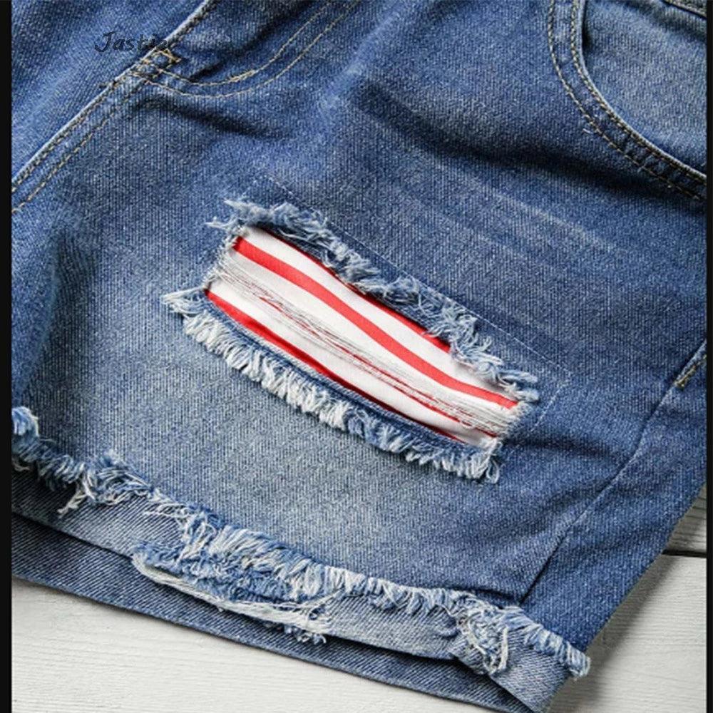 american flag denim shorts - basil boutique