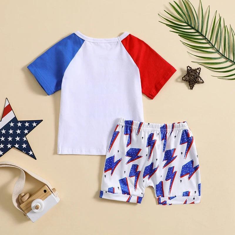 american lightning kids outfit - basil boutique