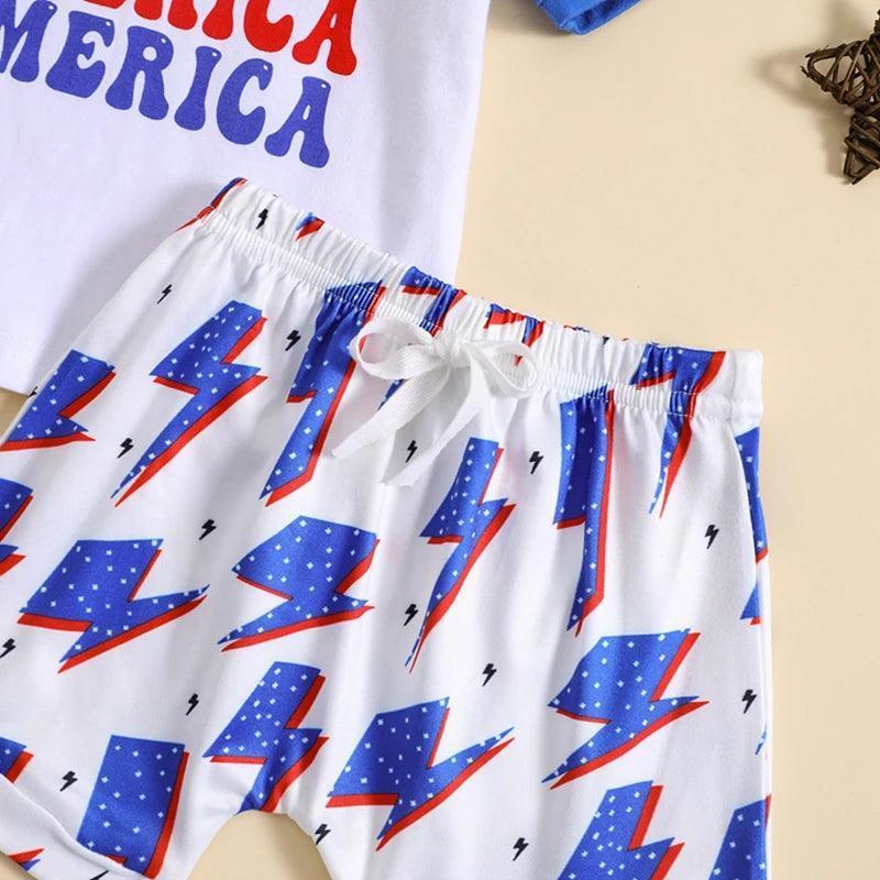 american lightning kids outfit - basil boutique