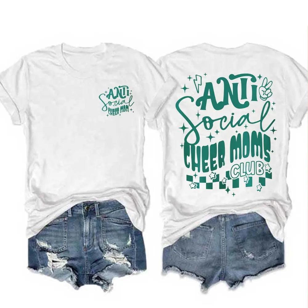 anti-social cheer moms club t-shirt - basil boutique