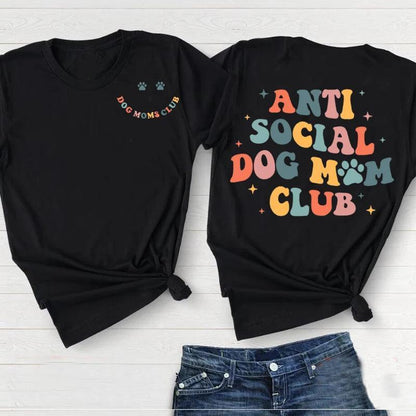 anti-social dog mom club t-shirt - basil boutique