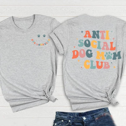 anti-social dog mom club t-shirt - basil boutique