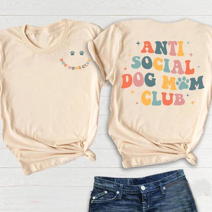 anti-social dog mom club t-shirt - basil boutique