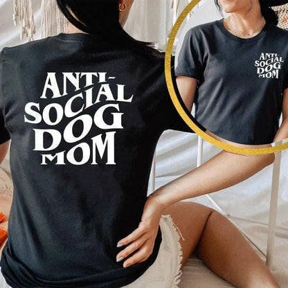 anti-social dog mom t-shirt - basil boutique