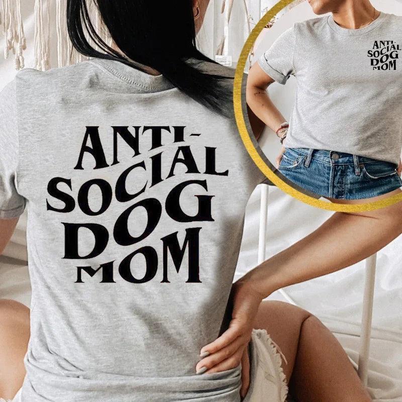 anti-social dog mom t-shirt - basil boutique