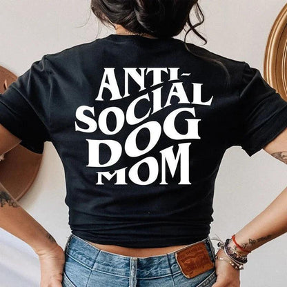 anti-social dog mom t-shirt - basil boutique