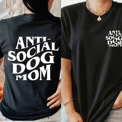 anti-social dog mom t-shirt - basil boutique