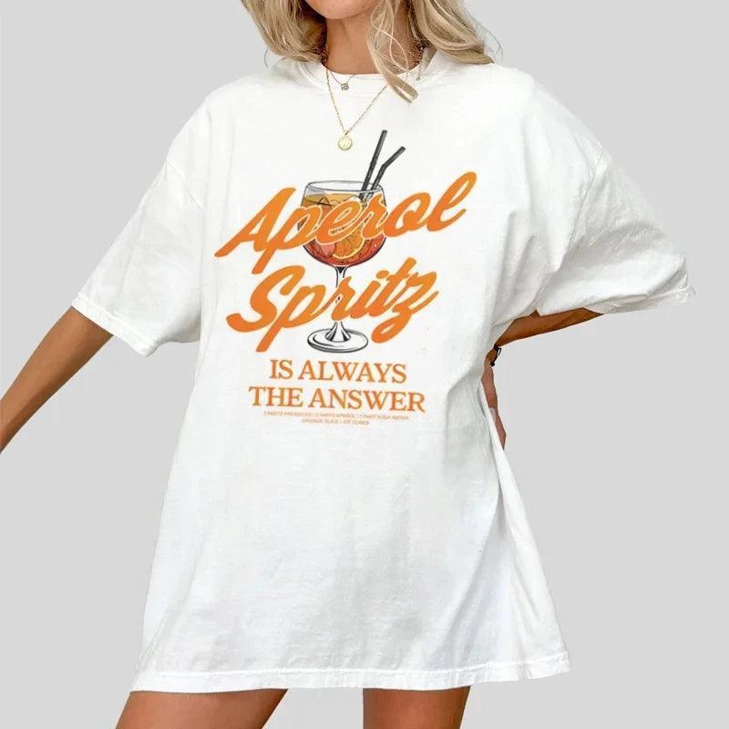 aperol spritz is always the answer t-shirt - basil boutique